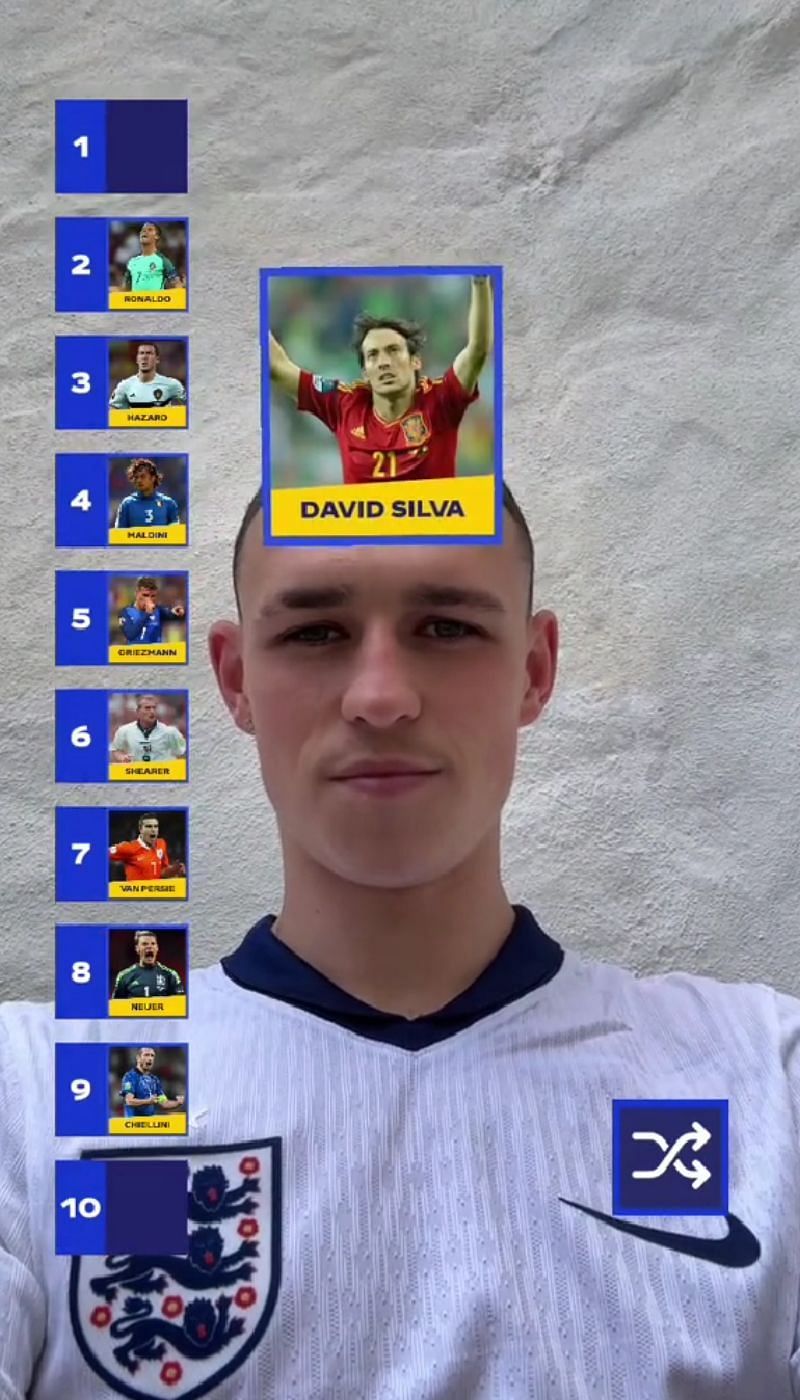 Phil Foden ranks David Silva over Cristiano Ronaldo (via TikTok/Euro2024)